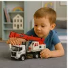 LEAN TOYS Sunkvežimis su kranu, metaline kabina, reguliuojama strėle, šviesos ir garso sistema