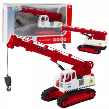 LEAN TOYS Vikšrinis kranas su besisukančia kabina, šviesomis, garsu, metaliniu kabliu – 1:14 mastelio RC statybinė transporto priemonė