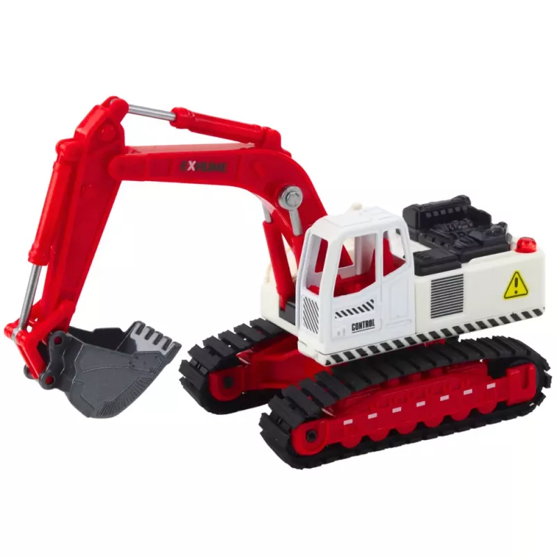 LEAN TOYS Metal Crawler Excavator su pasukamuoju kaušu, kabina, šviesomis ir garsais