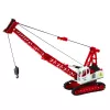 LEAN TOYS Vikšrinis kranas su santvarine strėle, šviesomis, garsais, metalinis, 1:14 RC statybinė transporto priemonė