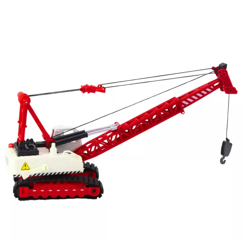 LEAN TOYS Vikšrinis kranas su santvarine strėle, šviesomis, garsais, metalinis, 1:14 RC statybinė transporto priemonė