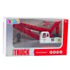 LEAN TOYS Vikšrinis kranas su santvarine strėle, šviesomis, garsais, metalinis, 1:14 RC statybinė transporto priemonė