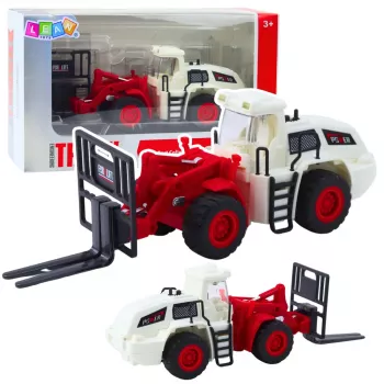 LEAN TOYS Šakinis krautuvas su metalinėmis šakėmis, reguliuojamomis lemputėmis ir garsais