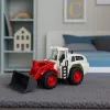 LEAN TOYS Statybinė mašina Ekskavatorius Buldozeris Judantis metalinis kaušas Šviesos Garsai