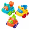 LEAN TOYS Statybinių transporto priemonių rinkinys su gyvūnėliais mažiems vaikams, spalvingas, 3 vnt.