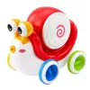 LEAN TOYS Interaktyvus sraigės būgnas su važiavimu, muzikinis, lavinamasis, raudonas