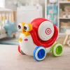 LEAN TOYS Interaktyvus sraigės būgnas su važiavimu, muzikinis, lavinamasis, raudonas