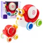 LEAN TOYS Interaktyvus sraigės būgnas su važiavimu, muzikinis, lavinamasis, raudonas