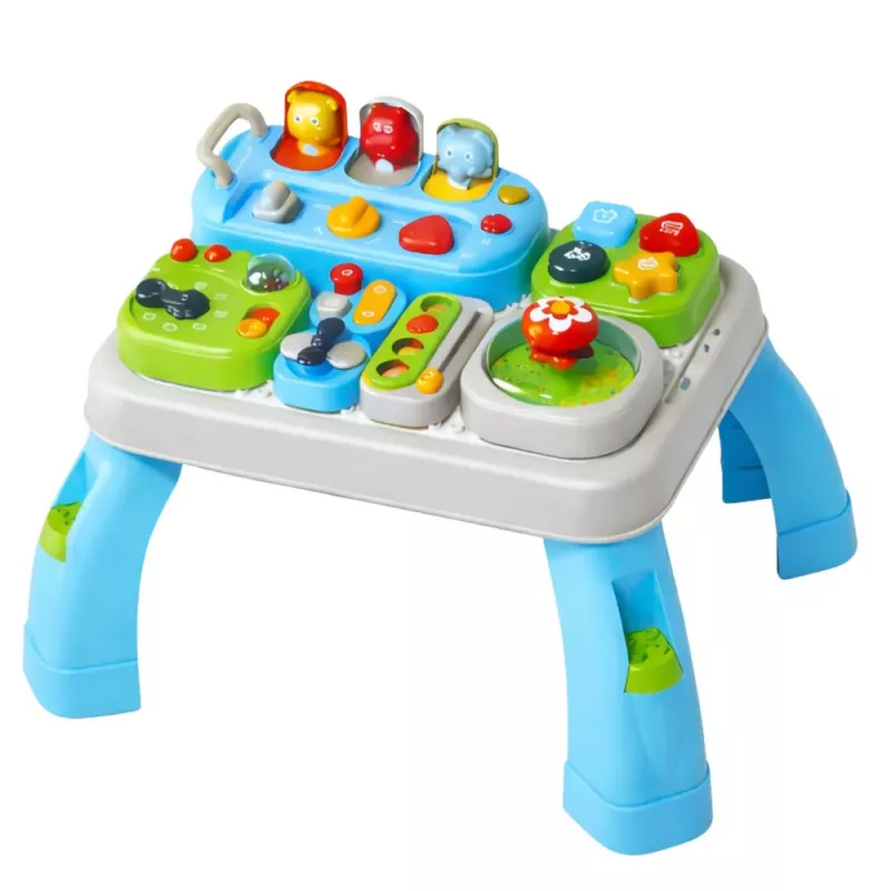 LEAN TOYS Interaktyvus edukacinis stalas mažiems vaikams su garso moduliais