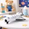 LEAN TOYS Spaceship Metal Pull-Back Opening White