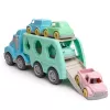 LEAN TOYS Truck Tow Truck Educational Sorter With Cars Blocks Pastel BIO Plastic