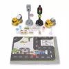 LEAN TOYS Rinkinys: Šviesoforai, Greičio matuoklis, Kilimėlis, Statybinės mašinos, Šviesos ir garsai