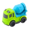 LEAN TOYS Statybinės mašinos rinkinys: Automobiliai, Betono maišyklė, Sunkvežimis su kabliu, BIOPlastikas