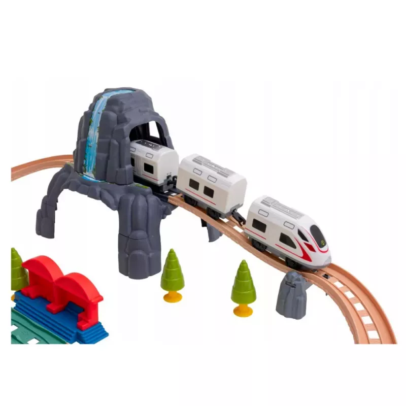 LEAN TOYS Dinosaur Park Electric Train Set with Lights and Sounds 76 cm