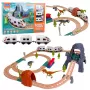 LEAN TOYS Dinosaur Park Electric Train Set with Lights and Sounds 76 cm
