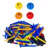 LEAN TOYS Rainbow Board Blocks Ball Track Slide Ball Catching Game 477 pcs.