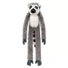 LEAN TOYS Minkštas lemūras su Velcro pakabinimui, pilkas, 35 cm