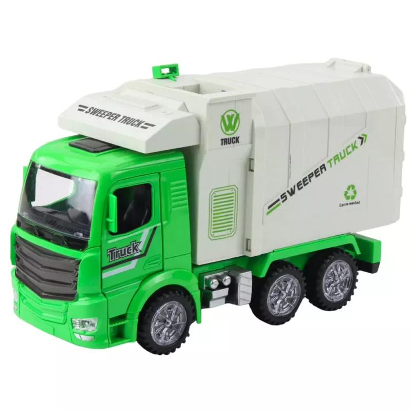 LEAN TOYS Šiukšliavežis Miesto Šviesos Garsai Žalias