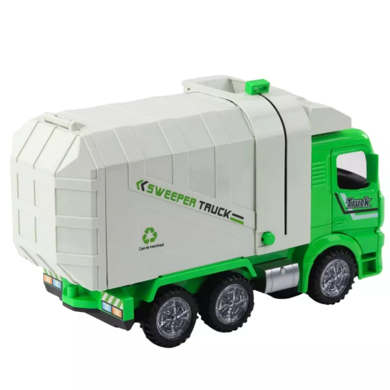 LEAN TOYS Šiukšliavežis Miesto Šviesos Garsai Žalias