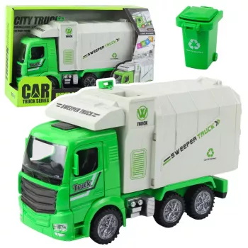 LEAN TOYS Šiukšliavežis Miesto Šviesos Garsai Žalias