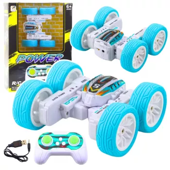 LEAN TOYS nuotoliniu valdymu akrobatinis visureigis 360° mėlynas 1:32
