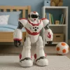 LEAN TOYS Interaktyvus nuotolinio valdymo robotas RC 16 funkcijų šviesos garsai rožinis