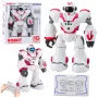 LEAN TOYS Interaktyvus nuotolinio valdymo robotas RC 16 funkcijų šviesos garsai rožinis