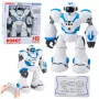 LEAN TOYS Interaktyvus nuotoliniu valdymu robotas RC 16 funkcijų šviesos garsai mėlyna