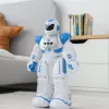 LEAN TOYS nuotolinio valdymo edukacinis robotas RC kalbantis šokantis šviesos garsai mėlyna