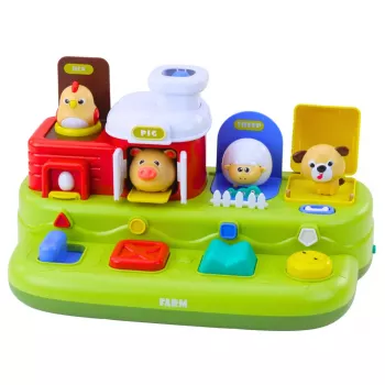 LEAN TOYS Interaktyvus edukacinis žaislas mažiems vaikams - Ūkio gyvūnėliai