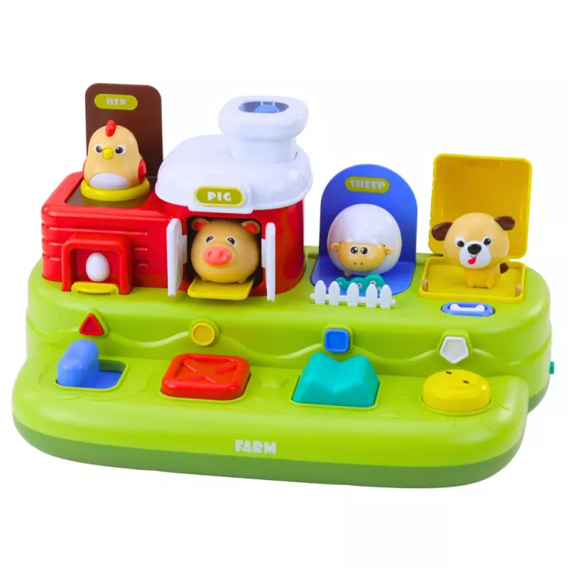 LEAN TOYS Interaktyvus edukacinis žaislas mažiems vaikams - Ūkio gyvūnėliai