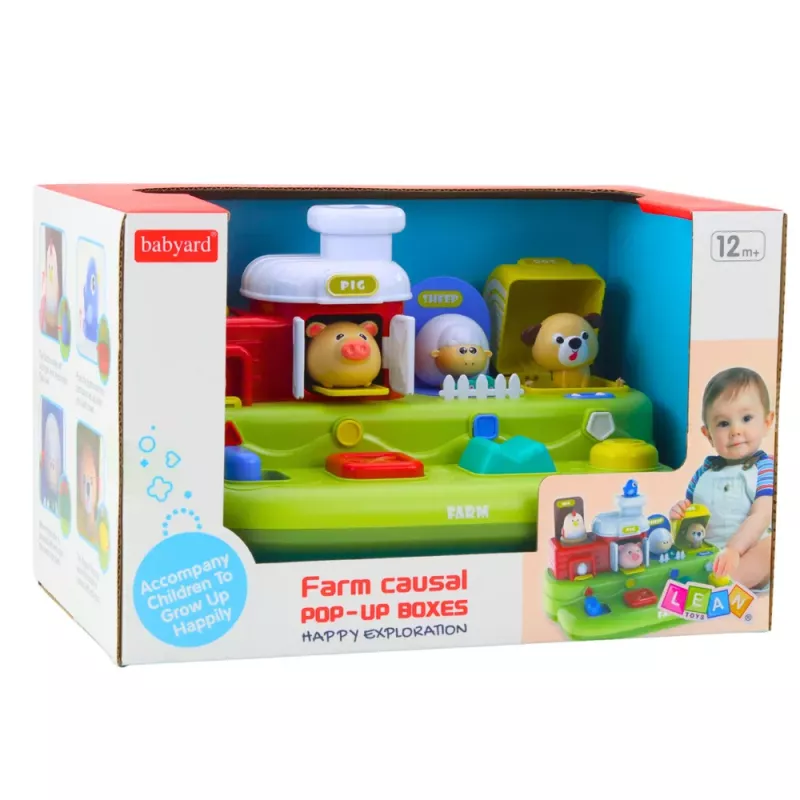 LEAN TOYS Interaktyvus edukacinis žaislas mažiems vaikams - Ūkio gyvūnėliai