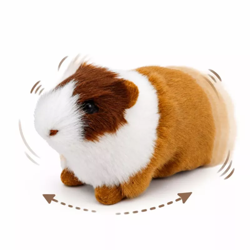 LEAN TOYS Jūrų kiaulytė Realistinis minkštas kailinis gyvūnėlis rudas 12 cm