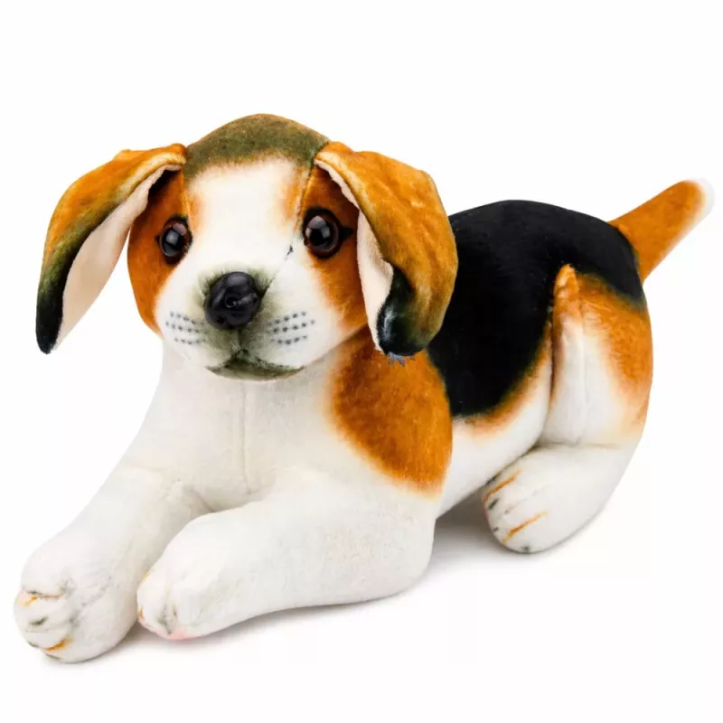 LEAN TOYS Pliušinis Biglio Šuo, Minkštas Žaislas, 25 cm