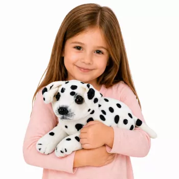 LEAN TOYS Plush Dalmatian Dog Cuddly Toy Soft Dog 25 cm