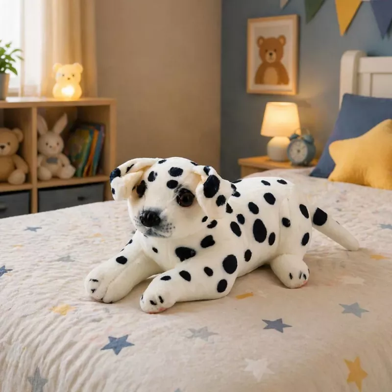 LEAN TOYS Plush Dalmatian Dog Cuddly Toy Soft Dog 25 cm