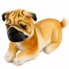 LEAN TOYS Plush Pug Dog Cuddly Toy Soft Dog 25 cm