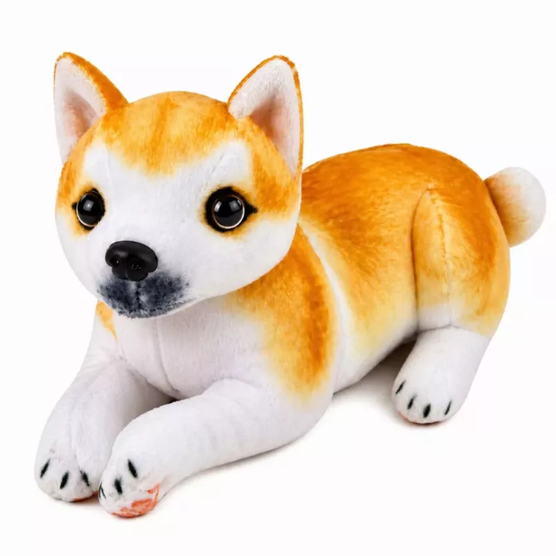 LEAN TOYS Pliušinis Šiba Inu šuo Minkštas Žaislas 25 cm