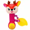 LEAN TOYS Minkštas elnio barškutis su dantukų kramtuku ir cyptuku kūdikiams