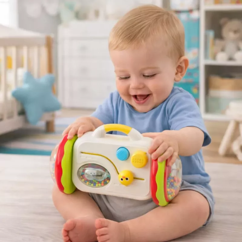 LEAN TOYS Escape Mirror Interaktyvus Lavinantis Žaislas Kūdikiams Barškutis