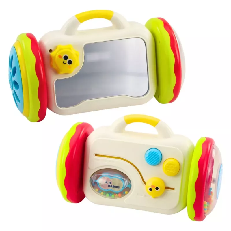 LEAN TOYS Escape Mirror Interaktyvus Lavinantis Žaislas Kūdikiams Barškutis