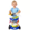 LEAN TOYS Vaikų valymo rinkinys su vežimėliu ir interaktyviu dulkių siurbliu