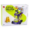 LEAN TOYS Vaikų valymo rinkinys su vežimėliu ir interaktyviu dulkių siurbliu