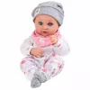 LEAN TOYS Baby Doll su maitinimo aksesuarais, seilinuku, kepure, 28 cm