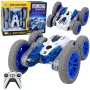 LEAN TOYS nuotoliniu valdymu valdomas triukų automobilis RC šviesos dūmai drift 360° mėlyna