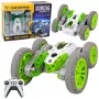 LEAN TOYS nuotoliniu valdymu stunto automobilis RC šviesos dūmai drift 360° žalias