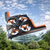 LEAN TOYS RC nuotoliniu valdymu valdomas dronas skraidantis kvadrokopteris su LED lemputėmis ir programėlės valdymu