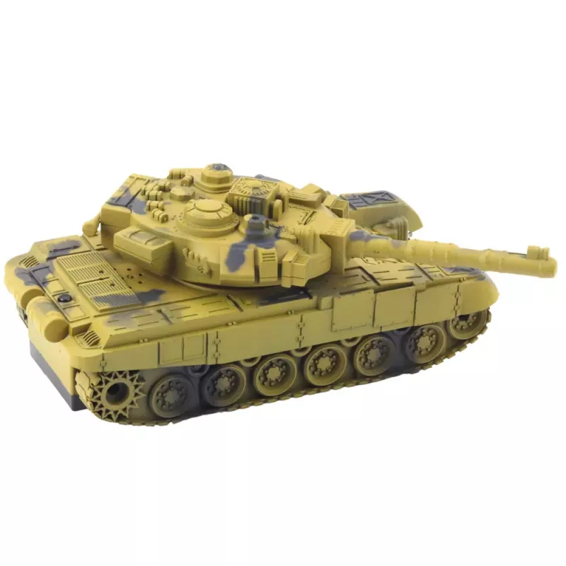 LEAN TOYS T90 Military Tank Remote Controlled RC Lights Sounds Sand 1:18