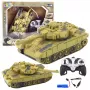 LEAN TOYS T90 Military Tank Remote Controlled RC Lights Sounds Sand 1:18