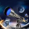 LEAN TOYS Mokomasis aliumininis astronominis teleskopas su trikoju ir priedais 1,35 m